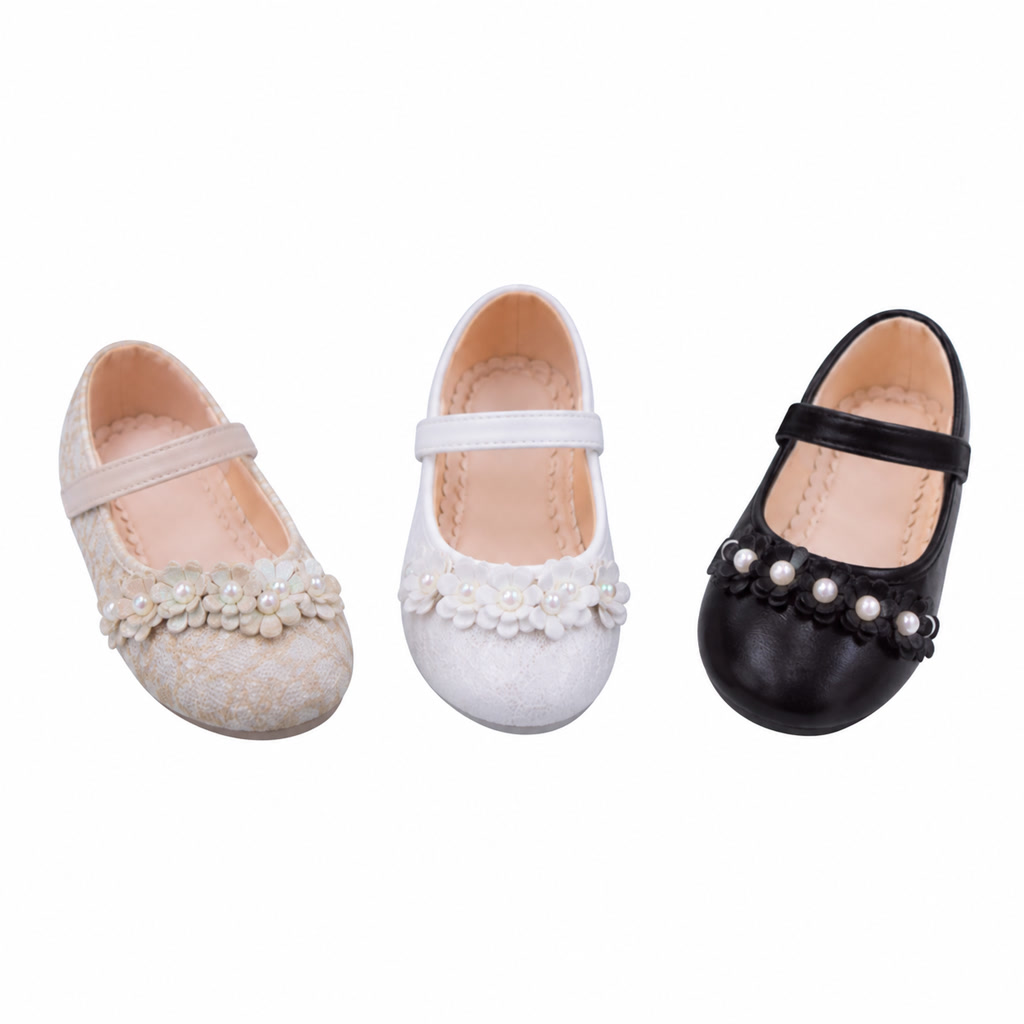 [DLM-1810] Zapato de charol para niña con flecos sobre correa