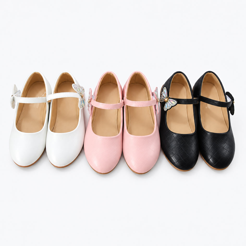 [DLM23-1276] Zapato de charol Oxford para niña con moño lateral sobre correa