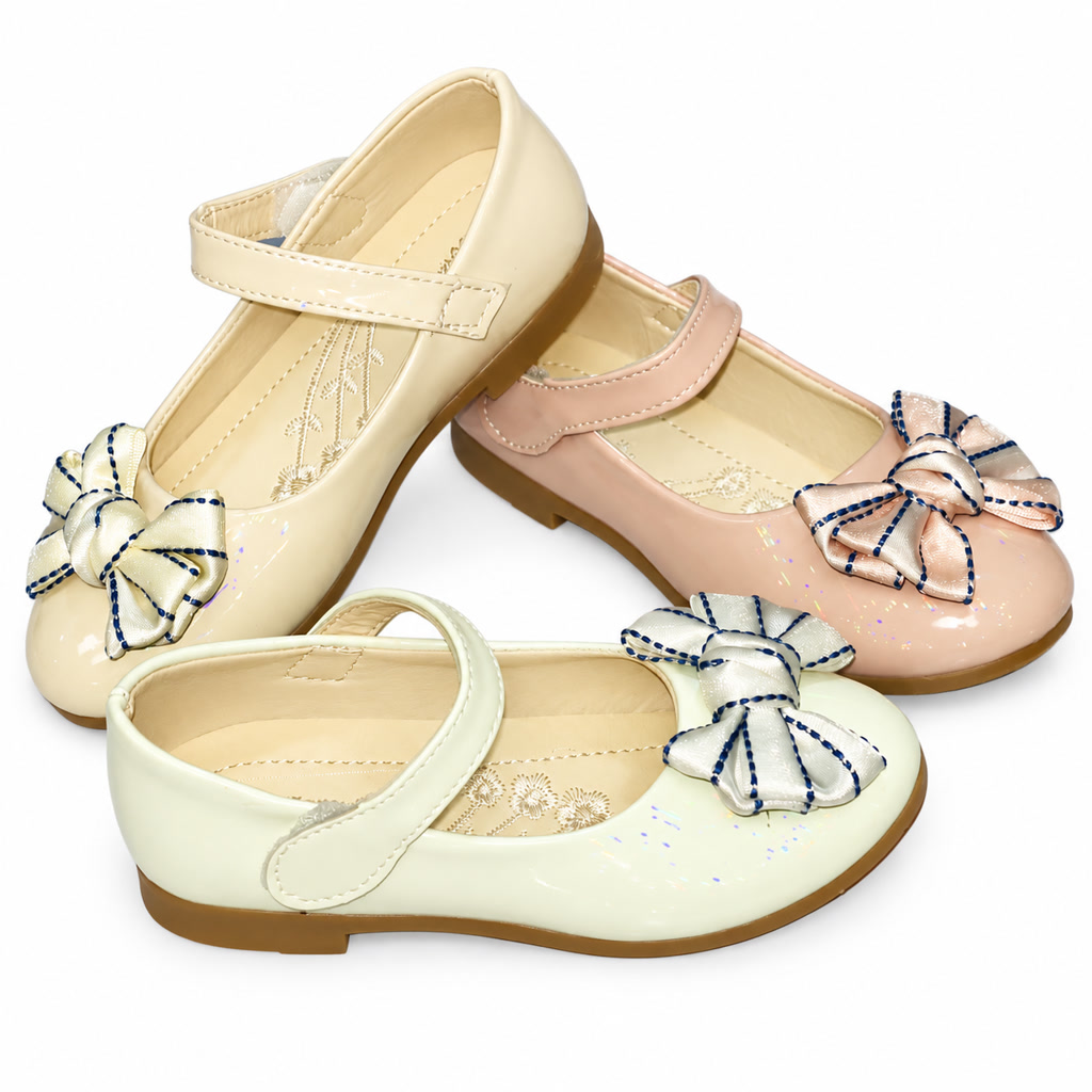 [DLM-111-3] Zapato de charol con moño lateral y pulsera