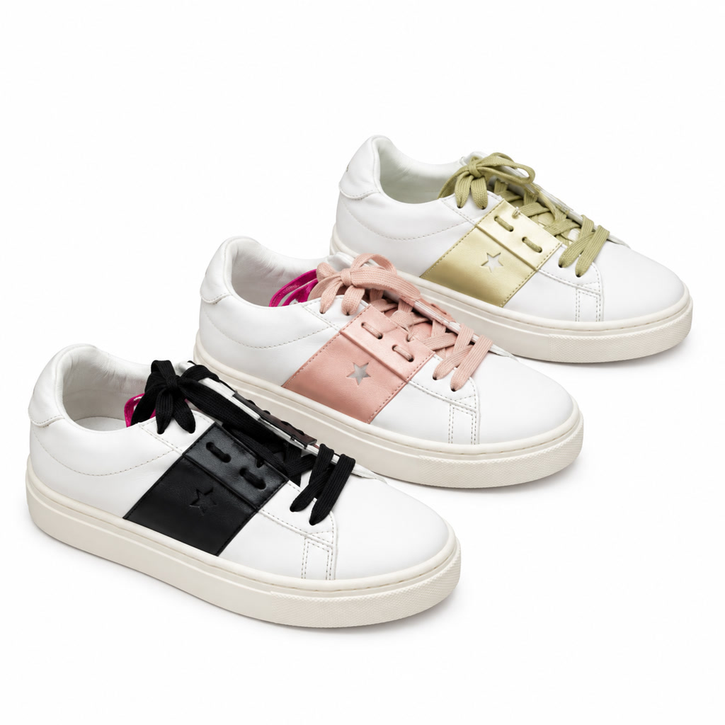 [WF-2007] Tenis para dama con franja de colores