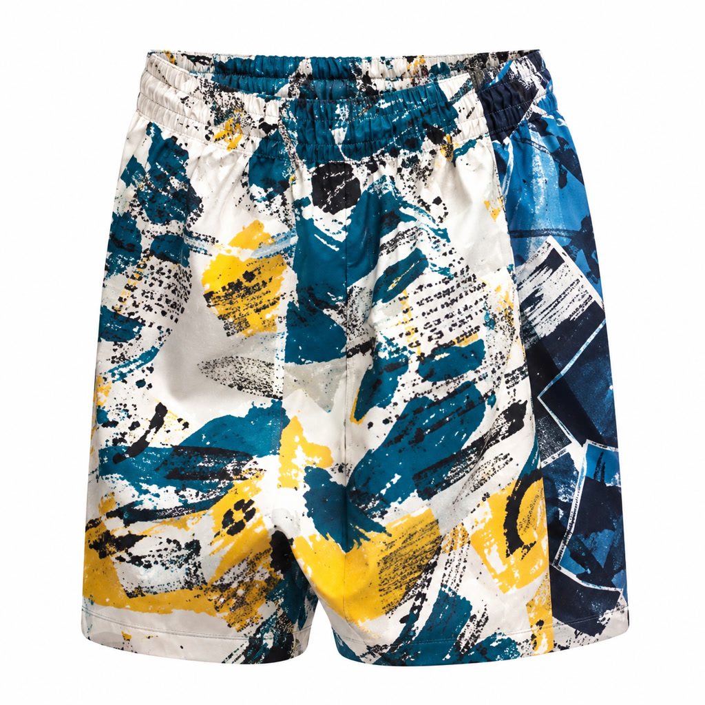 [SL148] Short para caballero con estampado abstracto