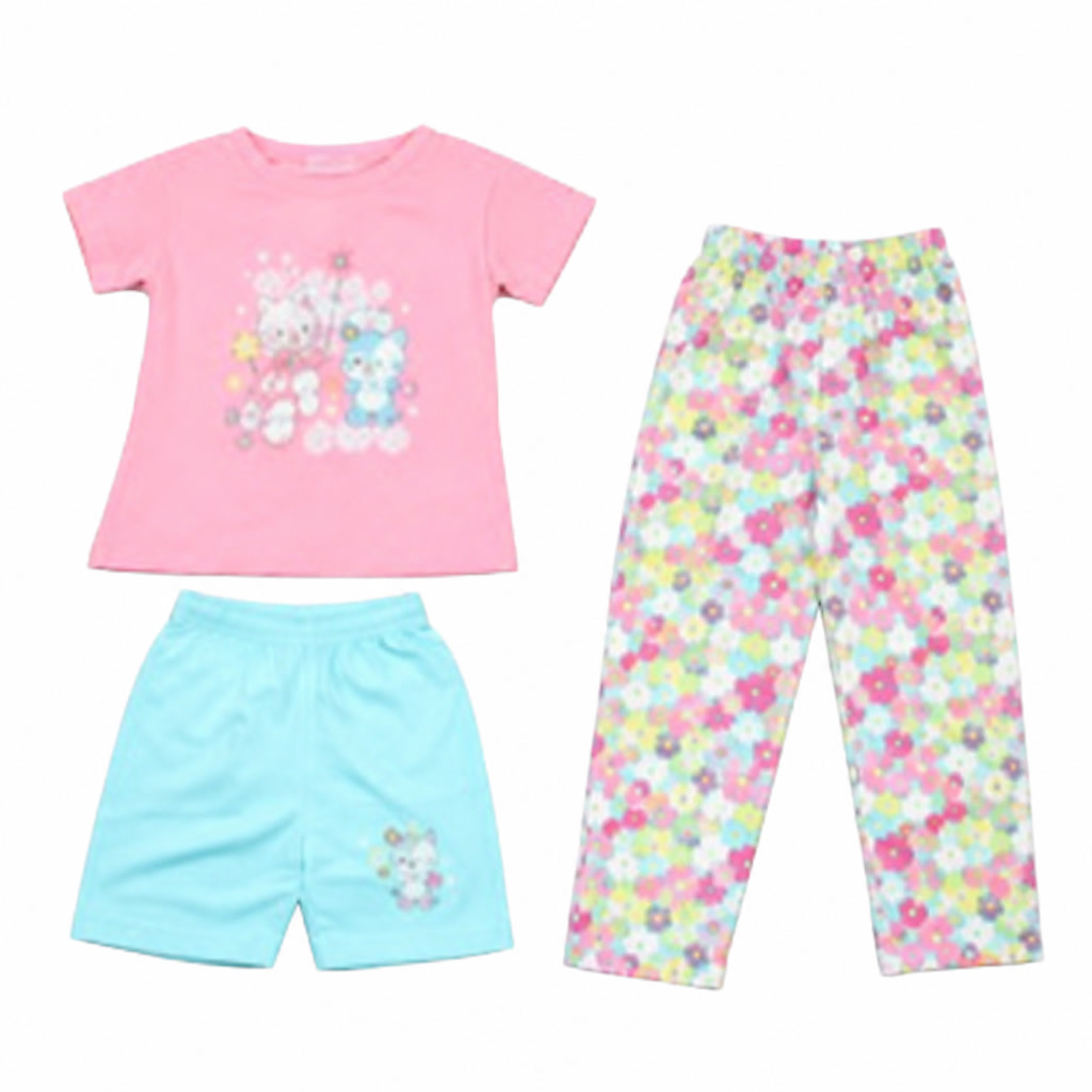 [70-140199] Pijama de tres piezas con pastel