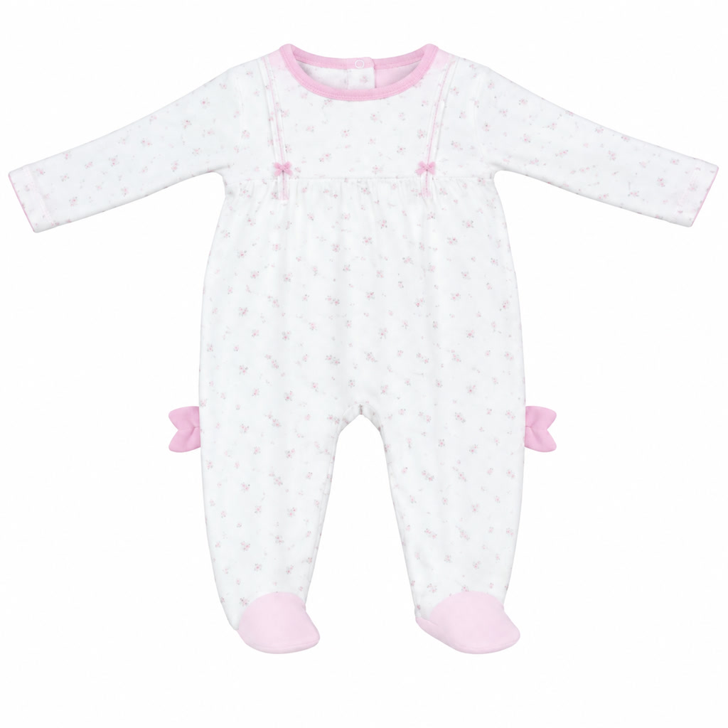 [502-541576] Pijama de manga larga para bebé niña blanca
