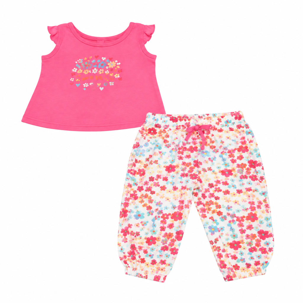 [59-1070476] Pijama capri de manga corta de dos piezas