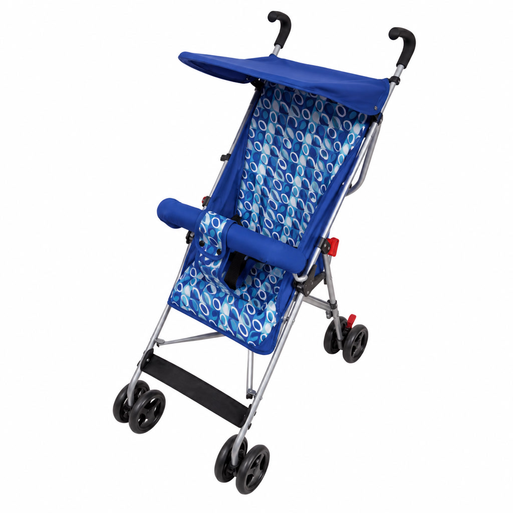 [PB1-88] Carruaje para bebé de cuatro llantas azul