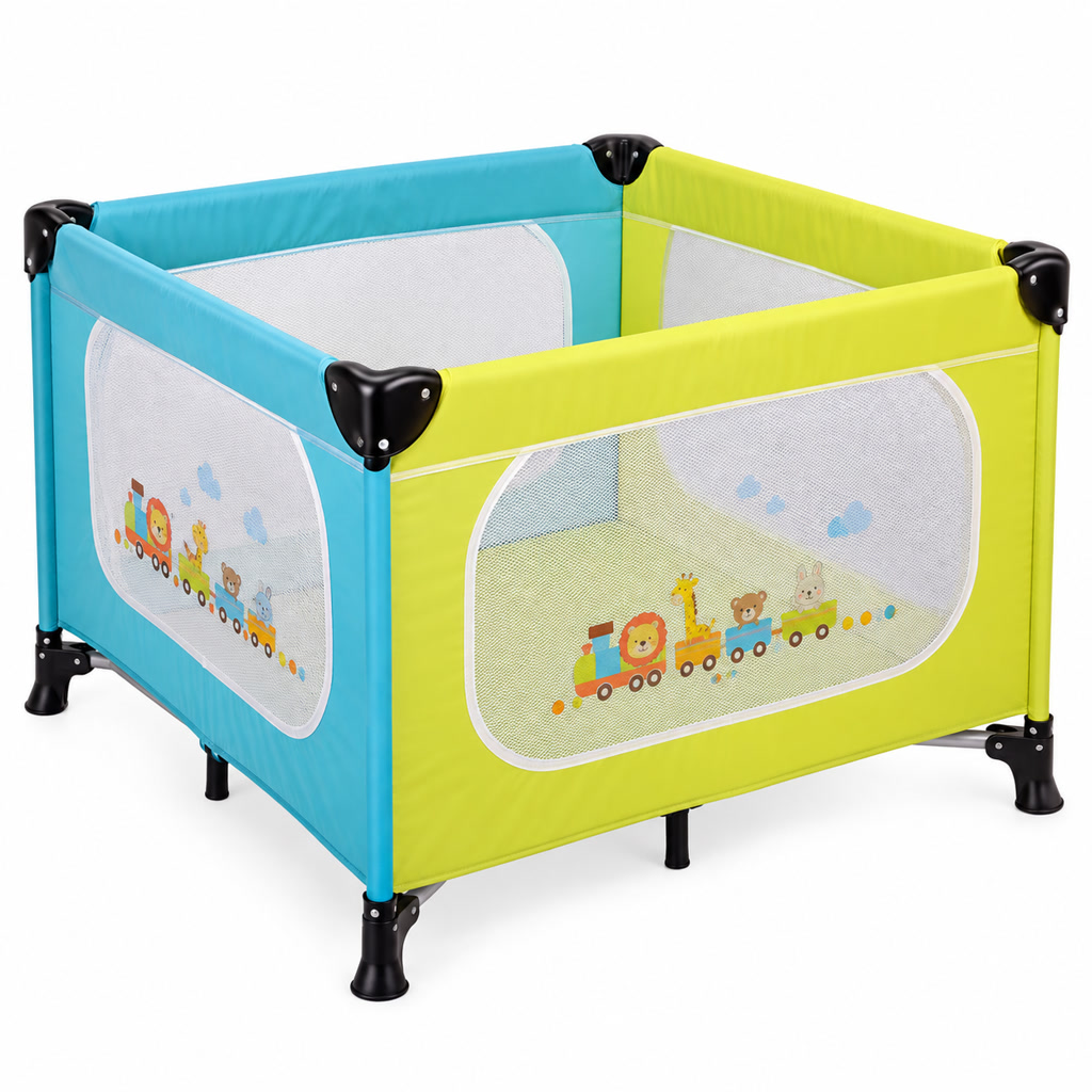[BN44] Corral WonderBaby con borde superior estampado (Turquesa y verde)