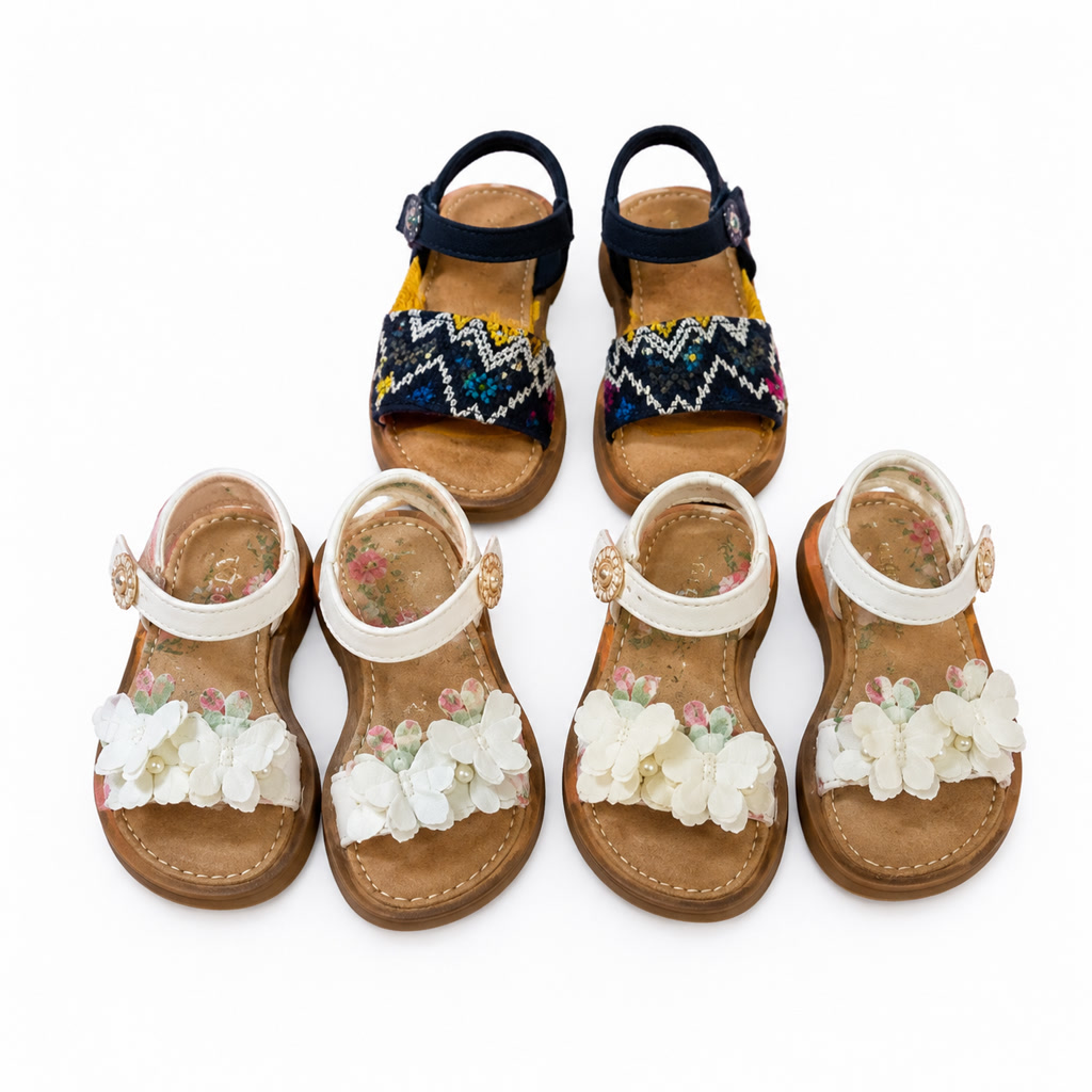[DLM-5329] Sandalia de verano para niña con flor grande (31-35)