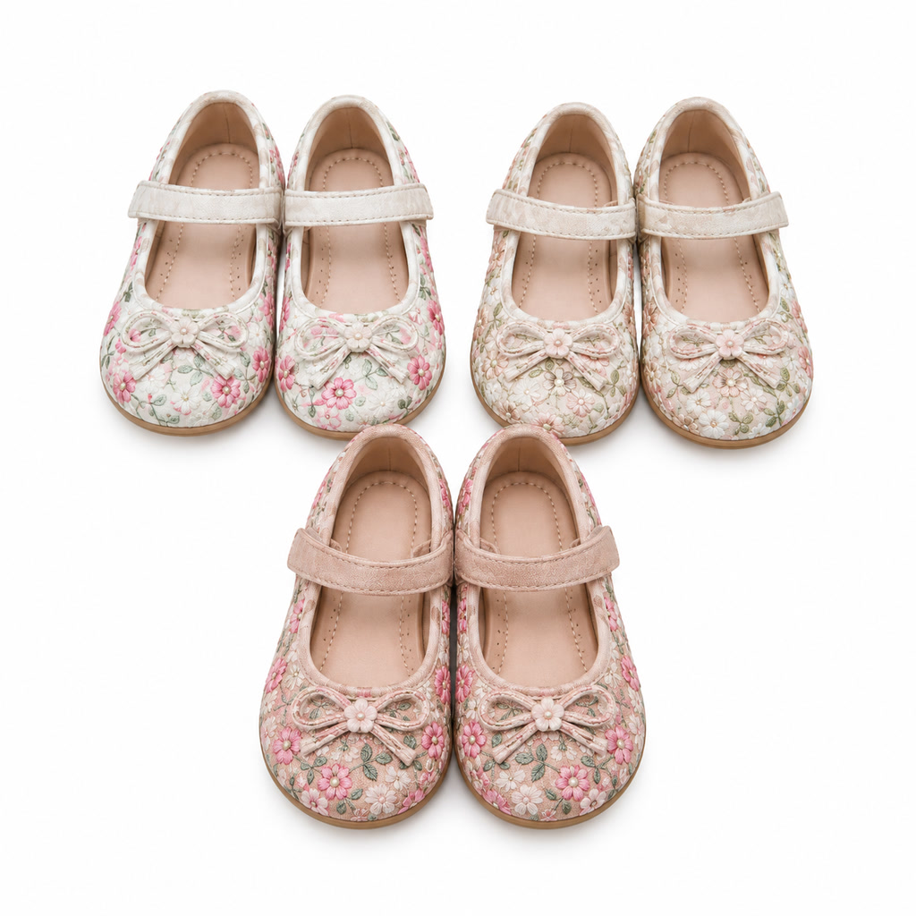 [DLM-5111-1] Zapato de charol para niña con moño delantero y tira en T (16-20)