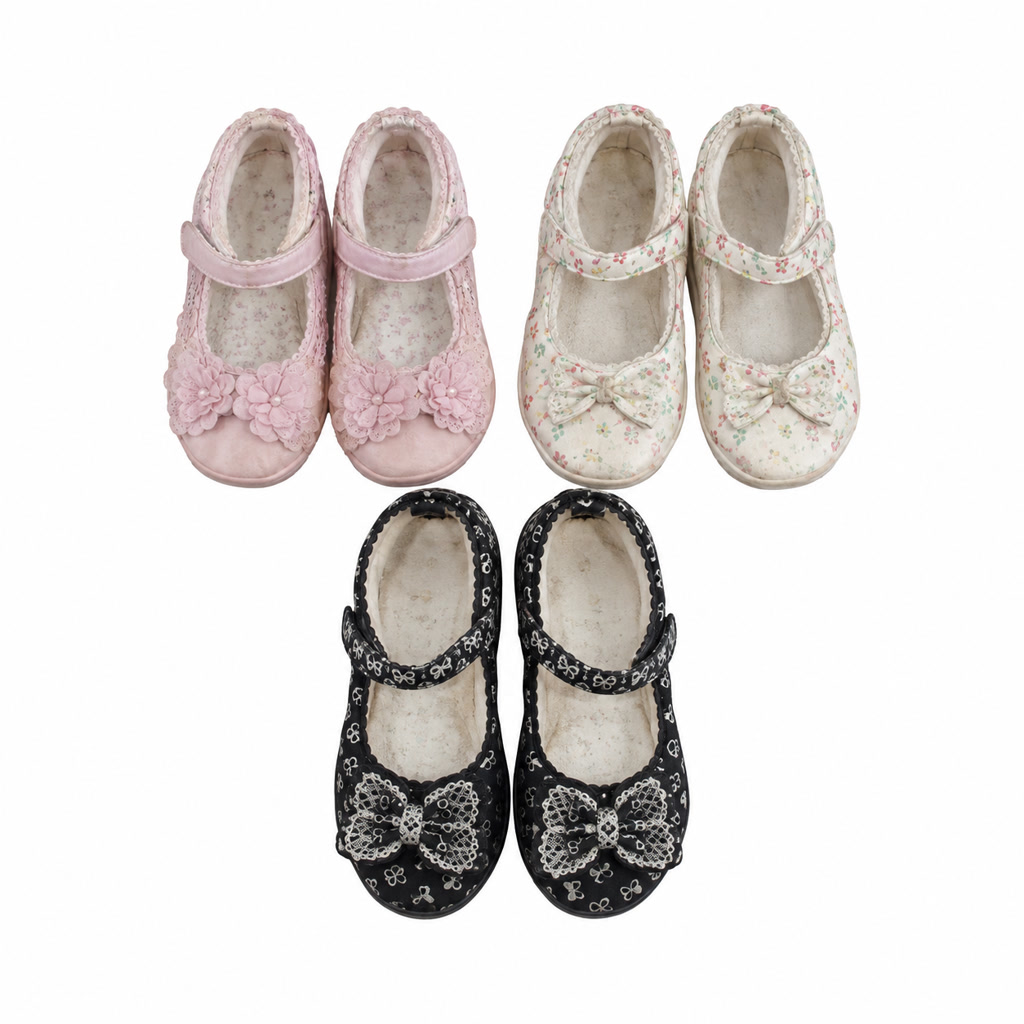 Zapato de charol para niña con moño frontal y correa ancha