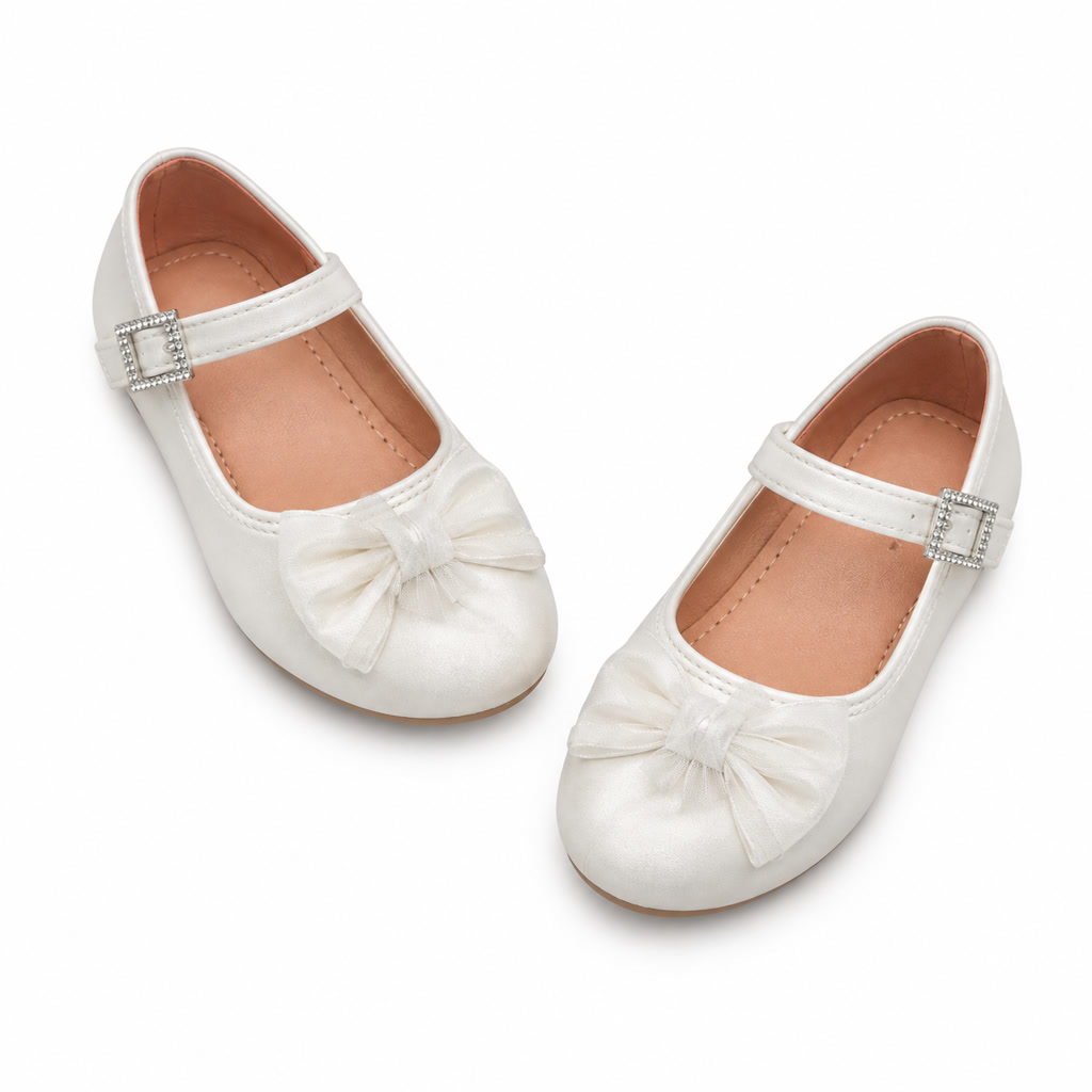 [DLM-2159] Zapato de charol para niña con moño plano de lazos anchos (26-30)